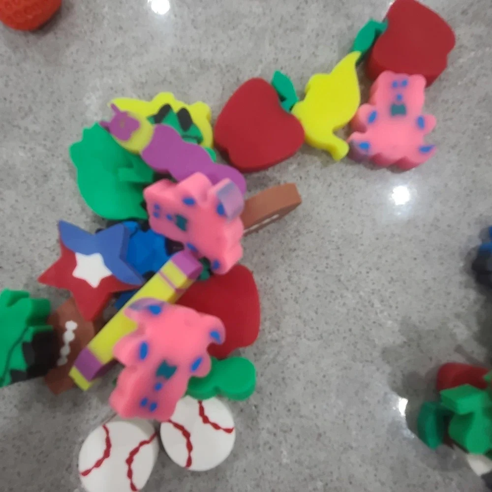 108 Colorful Classroom Incentive Erasers